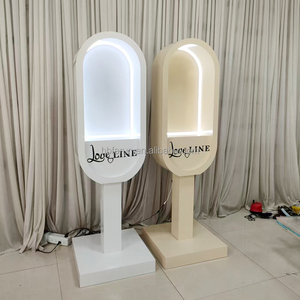 FURUN <strong>Wedding</strong> Phone Booth with LED Light Beige Audio <strong>Guestbook</strong> Stand White Telephone Booth <strong>for</strong> <strong>Wedding</strong> Decoration - Product Image 2