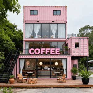 ร้านกาแฟคอนเทนเนอร์สองชั้นแบบกำหนดเอง, ร้านกาแฟเคลื่อนที่สำเร็จรูปแบบโมดูลาร์ และซุ้มขายสินค้าเชิงพาณิชย์สำหรับธุรกิจบนถนน Greens-MCsyjbox0 - Product Image 5