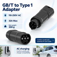 Nouvel adaptateur de charge pour véhicules électriques Xiaochong GB/T vers Type 1, 32A 7KW, convertisseur de prise et de prise secteur pour connecteurs standard chinois vers SAE J1772
