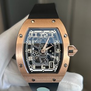 Automatic Winding 67-01 style Extra Flat Tonneau Skeleton <b>Watch</b> Titanium <b>Case</b> Men's hip hop Sport <b>Watch</b> rubber strap - Product Image 3