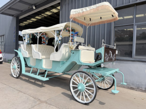 Chariot de mariage royal électrique d'extérieur, type carrosse de princesse, style Victoria, traîné par des chevaux - Product Image 1