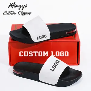 Wholesale Oem Customized Blank Slipper Designer Custom Logo Footwear Air Cushion Slides Slipper Sandal With Logo For Women Men
