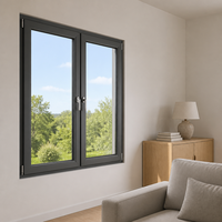 Ventana Abatible de Doble Cristal con Vista Panorámica y Luz Natural, Espacio Interior Brillante para Sala de Estar de Villa