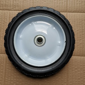 ล้อเลื่อนยางกลวง 7x1.5 นิ้ว ลูกปืน สำหรับงานอุตสาหกรรม สีเทา ลายดอกยางแน่น - Product Image 1