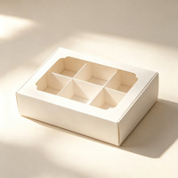 Boîte à macarons rectangulaire en papier kraft recyclable, emballage de boulangerie, emballage jetable pour beignets et macarons, boîtes en papier kraft