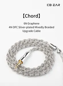Kbear chord 6N กราฟีน + 4N OFC สายหูฟังแบบถักผสมชุบเงินสายอัพเกรดสายเคเบิลที่ถอดออกได้ด้วย mmcx/<span class=keywords><strong>tfz</strong></span> - Product Image 2