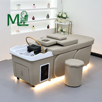Lit de lavage de cheveux pour salon de beauté, lit de massage thaïlandais, unité de spa capillaire avec vapeur et circulation d'eau pour traitement de la tête