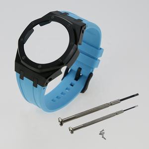 Kit Mod pour GA2100 Modification de la lunette métallique Boîtier de montre en caoutchouc <span class=keywords><strong>Bracelet</strong></span> en caoutchouc de silicone <span class=keywords><strong>GA</strong></span> <span class=keywords><strong>2100</strong></span>/2110 - Product Image 1