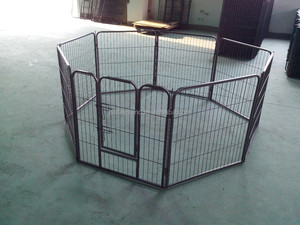 Venta al por mayor de fábrica Corralito de alta resistencia Tubo cuadrado grueso Alambre Valla plegable para mascotas Venta caliente Cercas para gatos Perrera Ejercicio playPens - Product Image 6