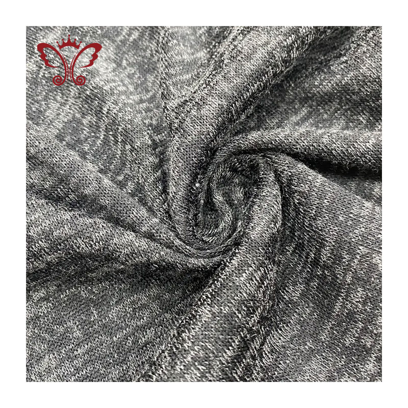 Dyed Single Color Brush Spandex Hacci Fabric for Clothes Hot Selling Keqiao Yarn Other Fabric Knitting Knitted Roll Packing T/T