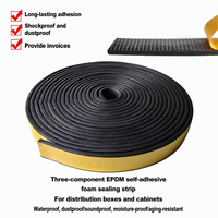 Bande d'étanchéité autocollante plate, bande en mousse de caoutchouc EPDM, imperméable et anti-poussière