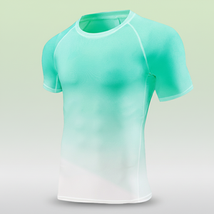 Maillot de compression à séchage rapide pour homme, Rash Guard BJJ, Maillot de bain, <span class=keywords><strong>T</strong></span>-shirts de surf, Vêtements de sport et de fitness, Nouvelles techniques, Effet délavé, Personnalisable - Product Image 1