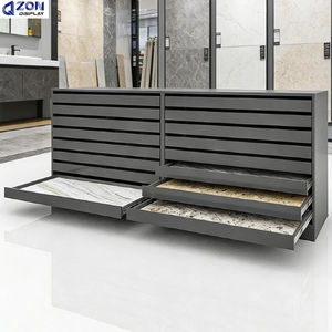 Vitrina Metálica Deslizable de Alta Gama Personalizada de Fábrica para Exhibición de Granito, Cerámica, Madera, Losetas y Losas de Piedra en Salas de Exhibición - Product Image 1