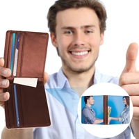 Dompet Kulit PU HOCAYU Polos Universal untuk Pria dengan Tempat Kartu