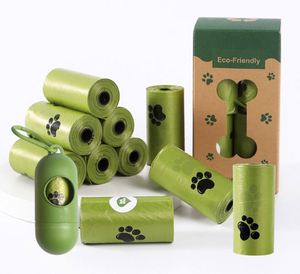 Bolsas para excremento de perro biodegradables y compostables con logotipo personalizado al por mayor, dispensador de bolsas para excremento de perro - Product Image 1