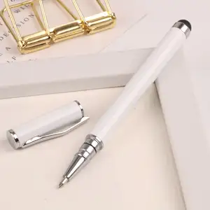 En popüler promosyon çok fonksiyonlu lüks yazma iş tükenmez kalemler metal tükenmez 2 in 1 stylus kalem