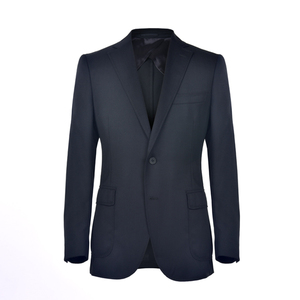 Su misura su misura di alta qualità classico 100% lana Business Slim Fit cappotto formale nero <span class=keywords><strong>blazer</strong></span> per gli uomini - Product Image 2