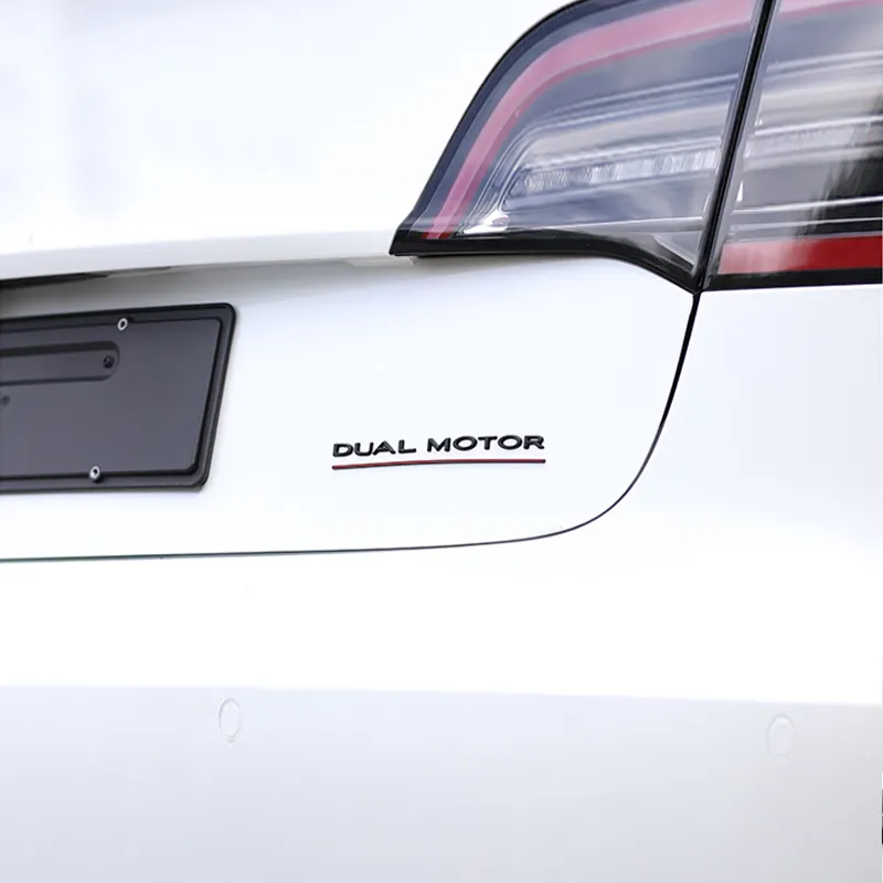टेस्ला मॉडल 3 कार स्टाइल के लिए संशोधित गार्निश ट्रंक बिल्ला 3d प्रतीक स्टीकर सामान
