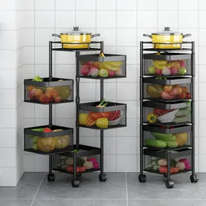 Support de stockage rotatif cuisine corbeille à fruits rotatif fruits légumes support de stockage de cuisine paniers de stockage de pommes de terre