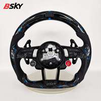 Volant en fibre de carbone forgée bleue avec LED pour Audi R8 A3 8Y 8P 8V B8 B9 TTS A4 A5 A6 C7 C8 A8 Q3 Q5 S3 S4 S5 Rs4