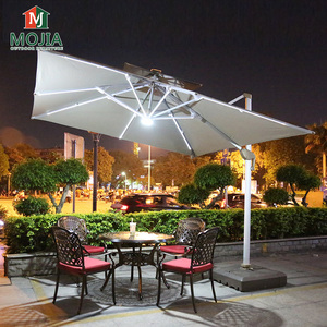 Modern Large Garden Cantilever Umbrella <strong>with</strong> LED <strong>Light</strong> Outdoor Patio <strong>Parasol</strong> for Beach Sunshade or Courtyard Furniture - Product Image 3