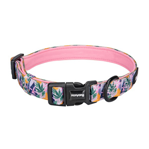 Correa de neopreno suave acolchada para perro, Collar duradero con estampado de patrón personalizado y logotipo de marca, el más Popular