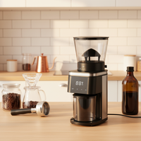 Koffiemaler met grote capaciteit, conische maalsteen, digitaal touchscreen, 300 g afneembare poederreservoir voor café & grote gezinnen, groothandel