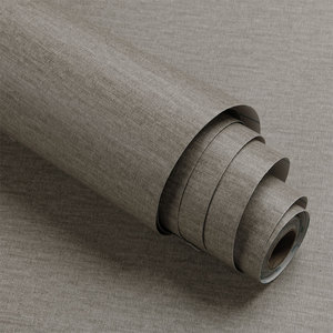 Papel Tapiz Autoadhesivo con Aspecto de Lino, Papel de Contacto Texturizado para Paredes, Removible, Impermeable, Moderno, Color Neutro - Product Image 6