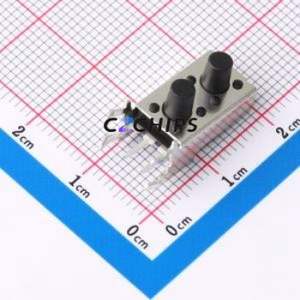 TC-1125-A8.0-B8.0-260 Tactile Switch Through hole-3P,8.6x16.2mm Switch Round Button 2.6N Right Angle Insert With Bracket - Product Image 1