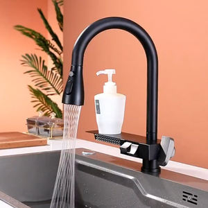 SANIPRO nouvelle mouche pluie cascade 304 acier inoxydable évier <span class=keywords><strong>cuisine</strong></span> robinet <span class=keywords><strong>mitigeur</strong></span> bouton poussoir Piano <span class=keywords><strong>clé</strong></span> retirer vers le bas pulvérisateur robinets - Product Image 6