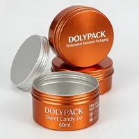 Pot en aluminium personnalisé de 10 ml, 50 ml, 100 ml pour bonbons et aliments avec finition brillante