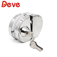 Serrure de porte coulissante sans cadre en verre, moderne, commerciale, ronde, étanche, en acier inoxydable, pour entrée principale, par Deve China