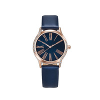 Montre à Quartz pour Femmes Étanche Personnalisée avec Chiffres Romains Classiques et Polyvalents, Tendance Mode de Luxe Léger