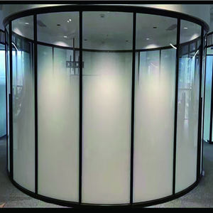 Desain Modern Modular dalam ruangan pembagi tampilan lebar kaca antigores dinding partisi untuk aula kantor sekolah baja aluminium - Product Image 4