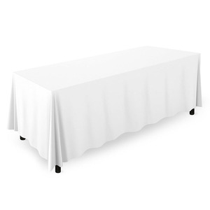 Manteles de poliéster cuadrados y rectangulares extra grandes, paños de punto lisos blancos y negros para eventos de fiesta, planta de cartón - Product Image 5