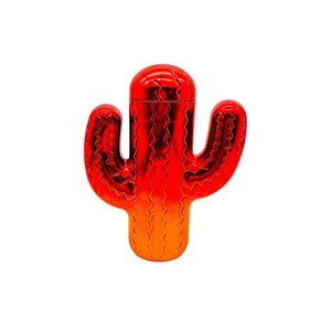<b>Plastic</b> Cactus Shape <b>Plastic</b> <b>Mug</b> 20oz With Lid Electroplated Finish Reusable Disposable Party Event Custom Logo Wholesale - Product Image 4
