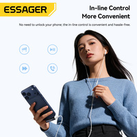 Adaptateur audio USB Type C vers prise jack 3,5 mm 2 en 1 ESSAGER ES-OTG38, adaptateur de charge USB C 60W, séparateurs de casque, convertisseur
