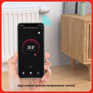 Vanne thermostatique intelligente WiFi SIXWGH pour radiateur, écran tactile LCD, contrôle vocal via application, programmation hebdomadaire, eau/graphène - Product Image 4