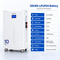 Sistema de Baterías de Almacenamiento de Energía Residencial Apilable LFP de 48V 200Ah 10kWh con Celdas Solares de Grado A y Garantía de 10 Años