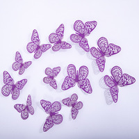 Décoration de gâteau papillon 3D doré en papier, idéale pour mariage et Saint-Valentin - Vente chaude