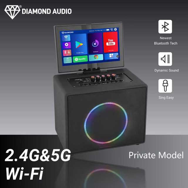 2026 New Arrival 13.3" Touch Screen Karaoke Machine Wireless Portable Speakers Audio with Lyrics Display