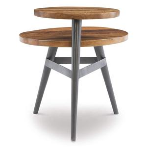 De Madera y negro de dos niveles lado <span class=keywords><strong>Bruno</strong></span> tabla Natural de la - Product Image 3