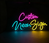 Enseigne néon LED personnalisée avec panneau acrylique étanche pour intérieur/extérieur – Décoration de logo professionnel pour bâtiments, bars, restaurants et murs