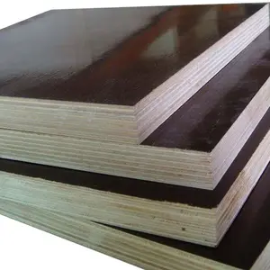 18 Mm Konstruksi Shuttering Board Fenolik Plywood Hitam Beton Formwork Film Yang Dihadapi Kayu Lapis