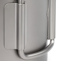 Mug en titane 380 ml avec poignée pliable, léger, de qualité alimentaire CPC, tasse de camping avec couvercle pour la randonnée en plein air