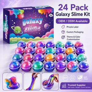 Set de Slime Galáctico al por Mayor, Juguetes de Slime Elástico Brillante y Colorido para Regalos de Fiesta Infantiles, Kit de Juego Sensorial OEM para Venta al por Mayor - Product Image 1