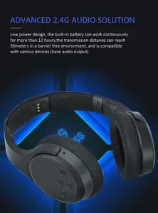 Casque <span class=keywords><strong>TV</strong></span> sans fil 2,4 G OEM/ODM, casque supra-auriculaire <span class=keywords><strong>pour</strong></span> <span class=keywords><strong>TV</strong></span> avec base de charge - Product Image 5