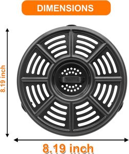 Plaque de cuisson antiadhésive pour friteuse à air Nin-ja 4QT AF101 5.5QT AF150 AF161 Max XL, 8,2 pouces, avec pieds en caoutchouc - Product Image 2