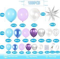 Ensemble de 133 ballons sur le thème de la piscine d'été pour la décoration de fête d'anniversaire d'enfants