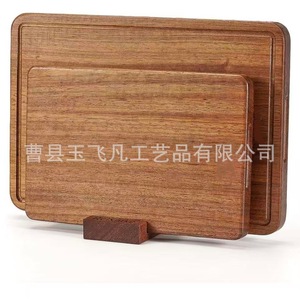 Acacia <b>Wood</b> Cutting Board 2.5cm Thick Anti Slip Handle Easy Clean Rectangle Chopping <b>Block</b> - Product Image 2